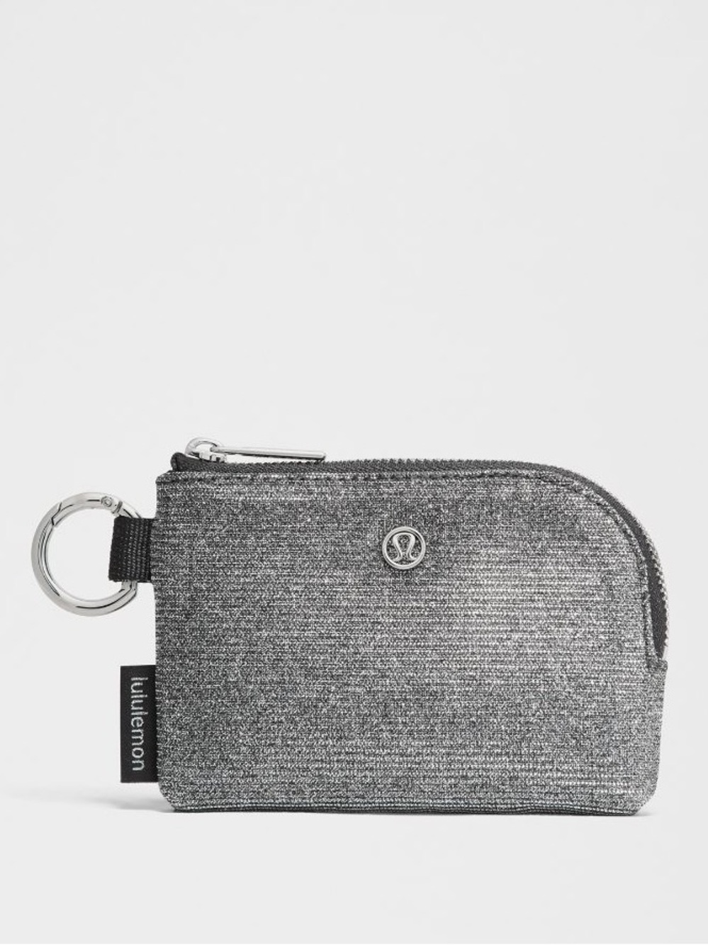 NWT Lululemon Clippable Card Pouch *Silver Glitter